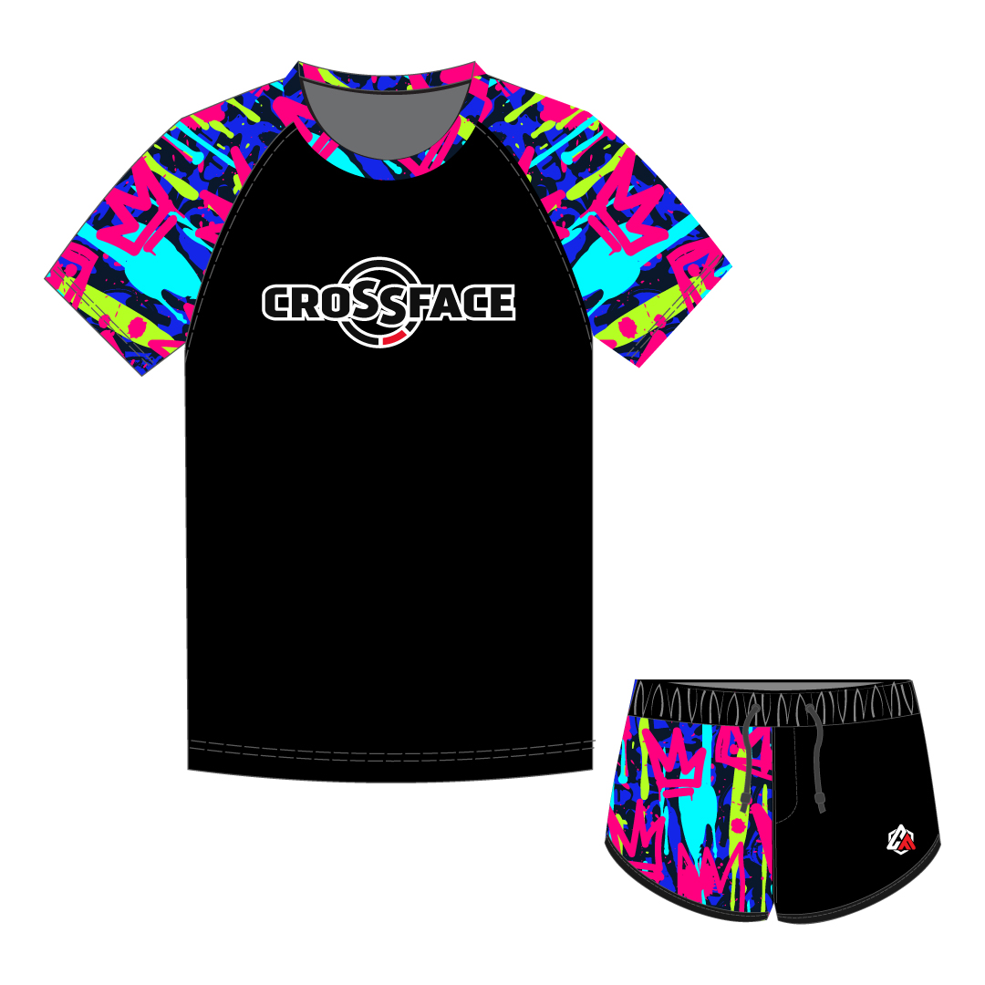 Cross Face Rash Guard Design