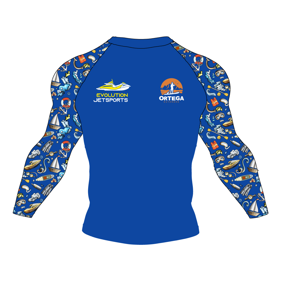 Ortega Out Doors Rash Guard Print Ready Files for Printful