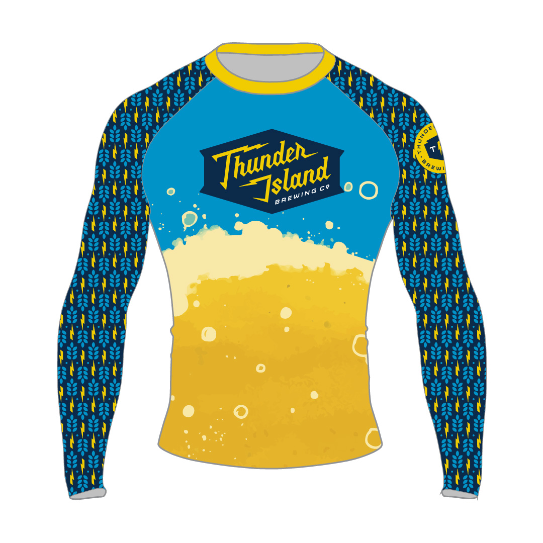Thunder Island Rash Guard Design