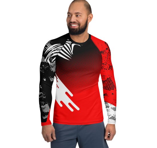 Men's Rash Guard Red Black